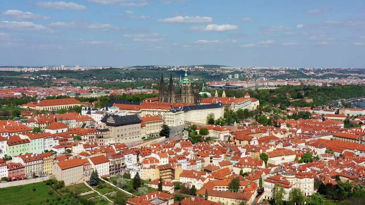 Aerial view of City of Prague