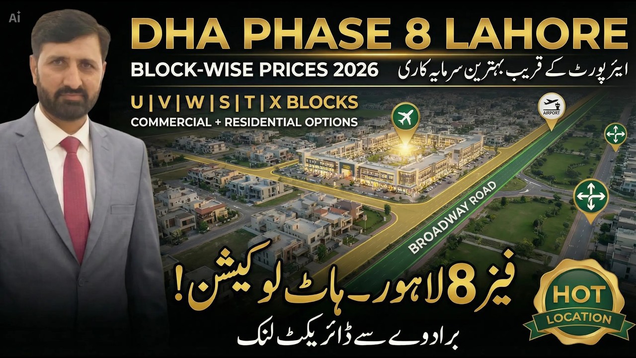 DHA Phase 8 Lahore Latest Market Rates 2026: Block-wise Price Guide for U, V, W, X & S Blocks
