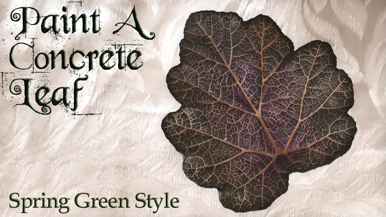 Concrete Leaf Painting | Spring Green Style