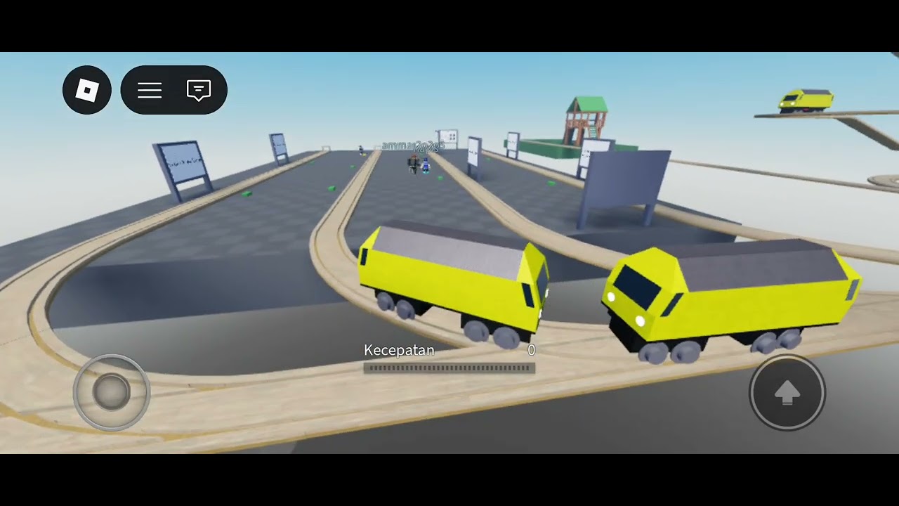 aku main Roblox naik kereta api