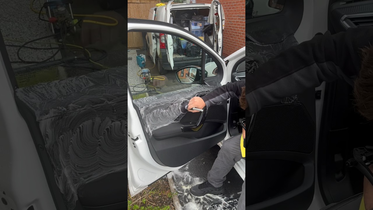 Oddly Satisfying Car Door Cleaning 