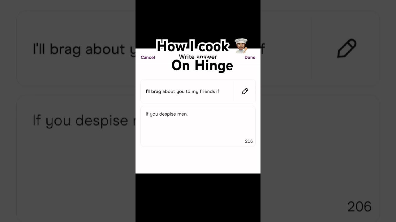 Hinge prompts that cook