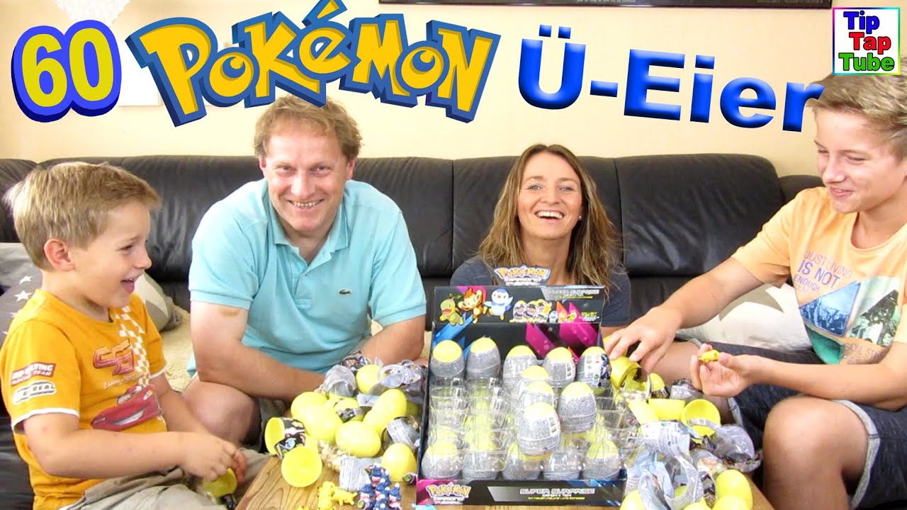 POKEMON SUPER Überraschungs Eier - wir öffnen 60 Pokemon Ü-Eier - GROßE ÜBERRASCHUNG TipTapTube