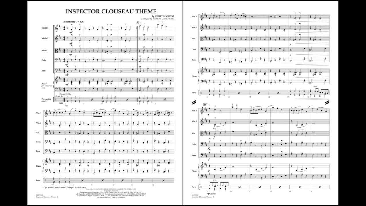 Inspector Clouseau Theme by Henry Mancini/arr. Robert Longfield