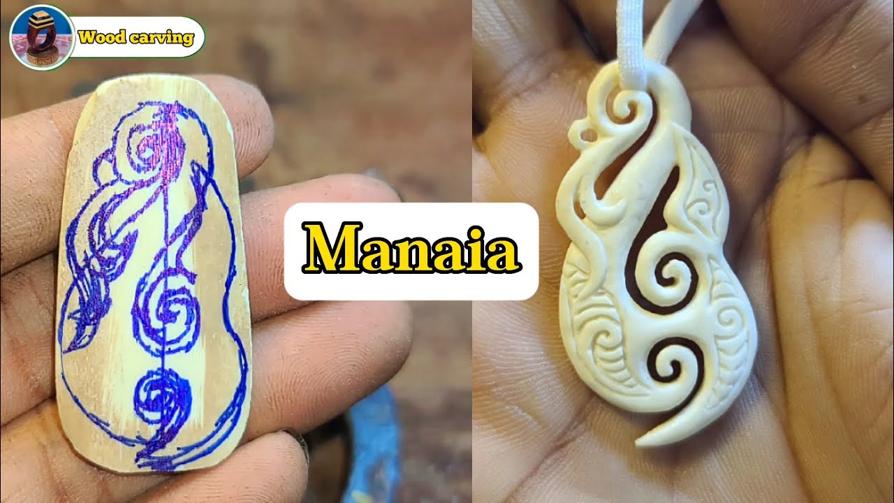 Carving bone of Manaia.#woodcarving #woodworking #necklace
