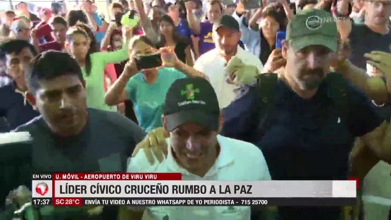 Luis Fernando Camacho parte rumbo a la ciudad de La Paz