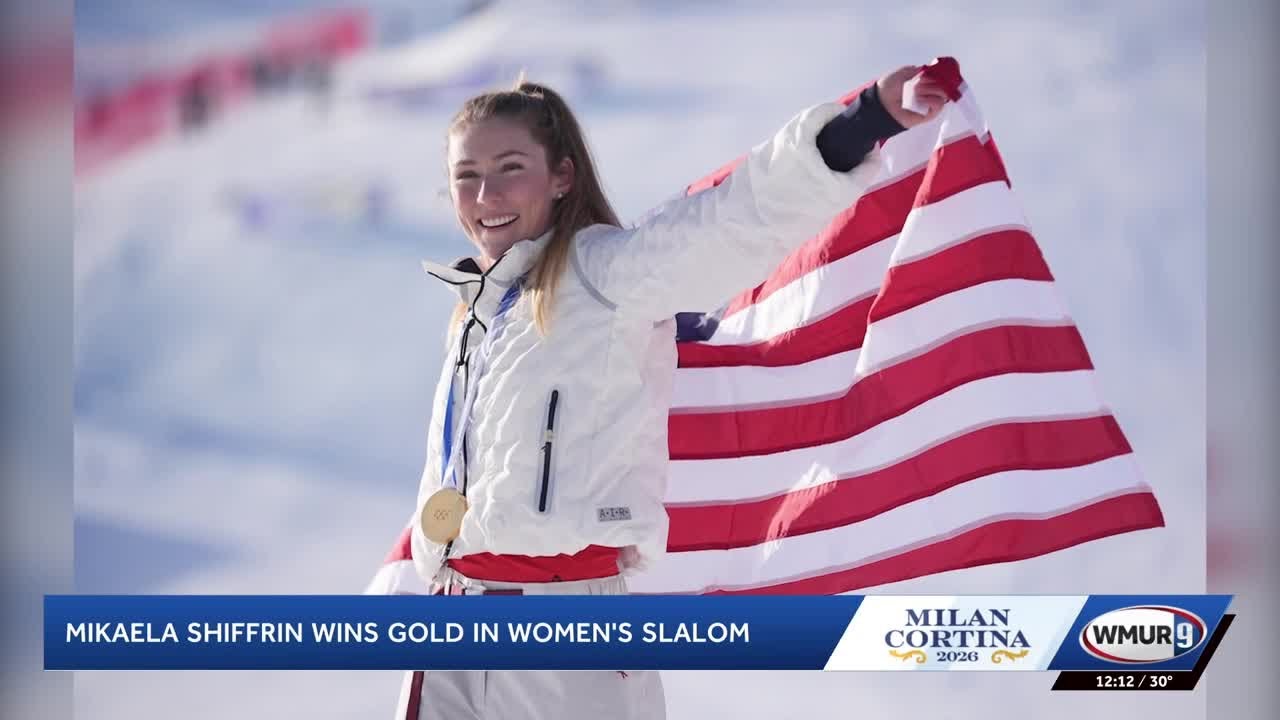 Mikaela Shiffrin wins gold medal in women's slalom race