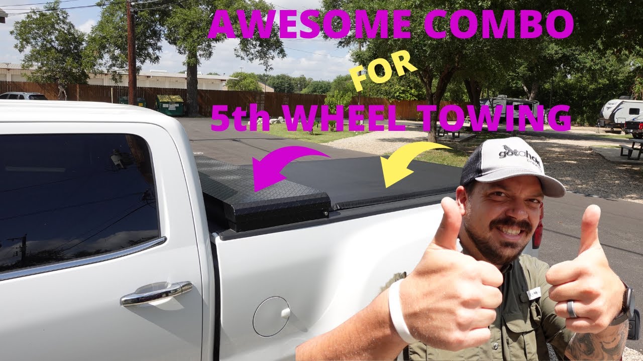 Tonneau Cover & Truck Tool Box for 5th Wheel Towing // FULL TIME RV LIVING // LIVIN_LASSLEY