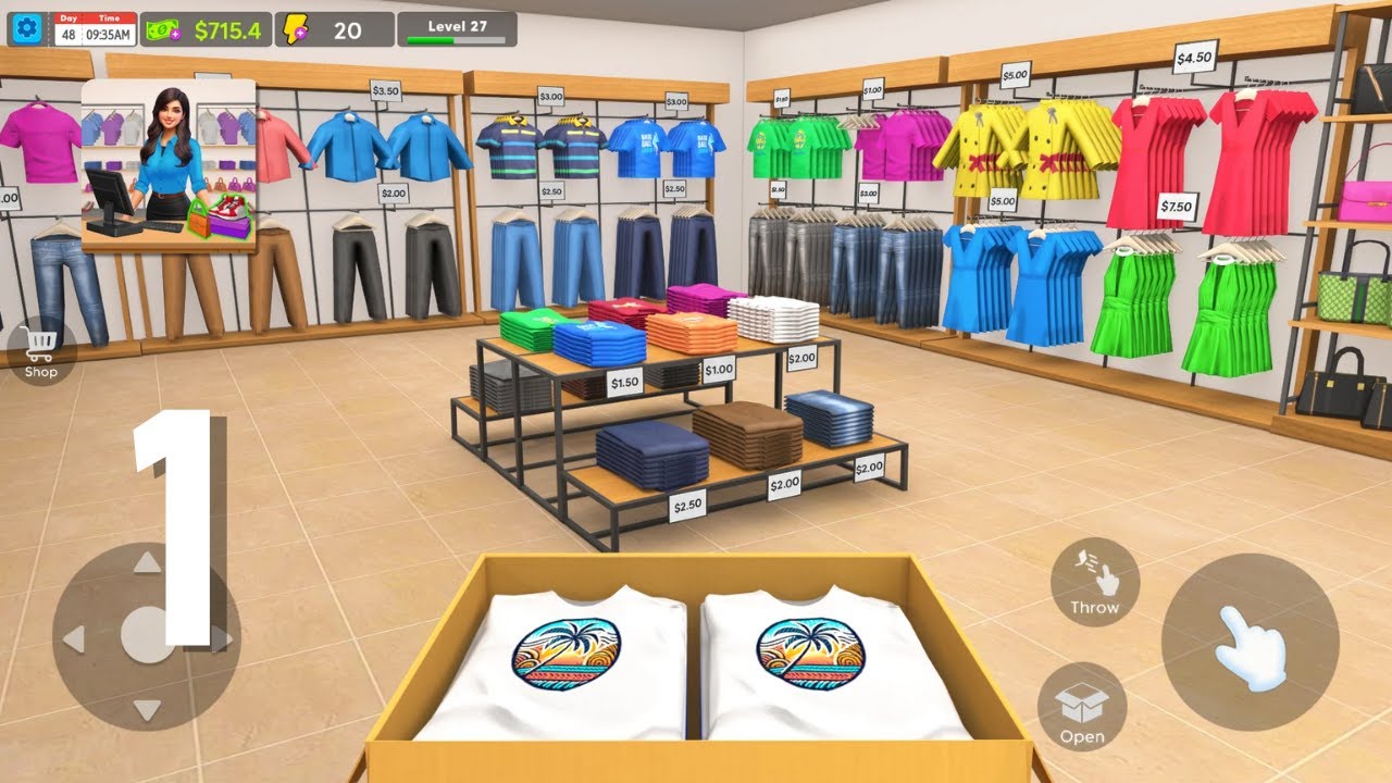Clothing Shop - Simulator Game - Gameplay Walkthrough Part 1 (Android, IOS)