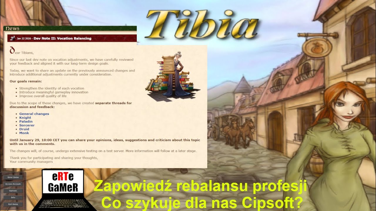 Tibia - Zapowiedź rebalansu profesji. Co szykuje dla nas Cipsoft?