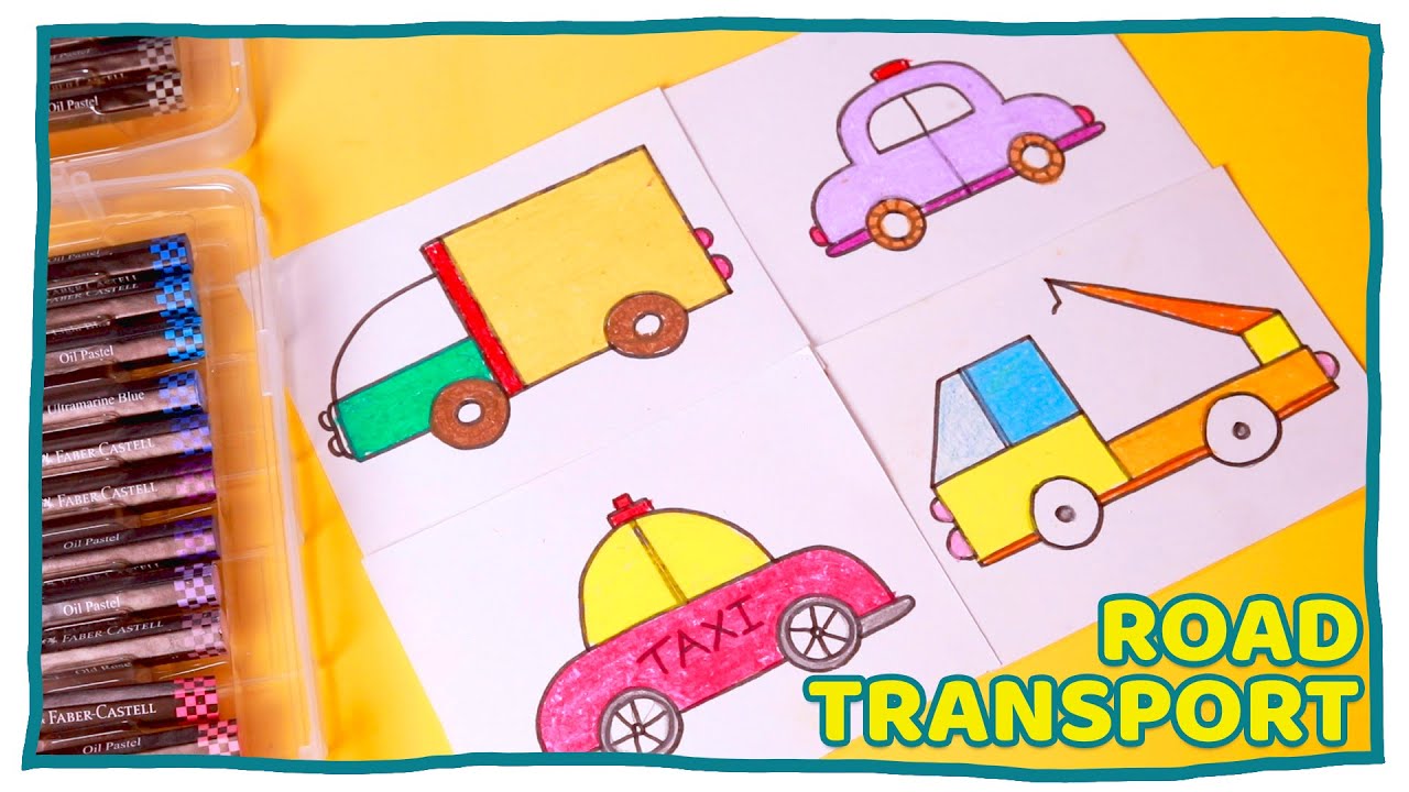 Road Transport | Drawing of air transport | Art and Craft | Art and Craft | Paper Planes