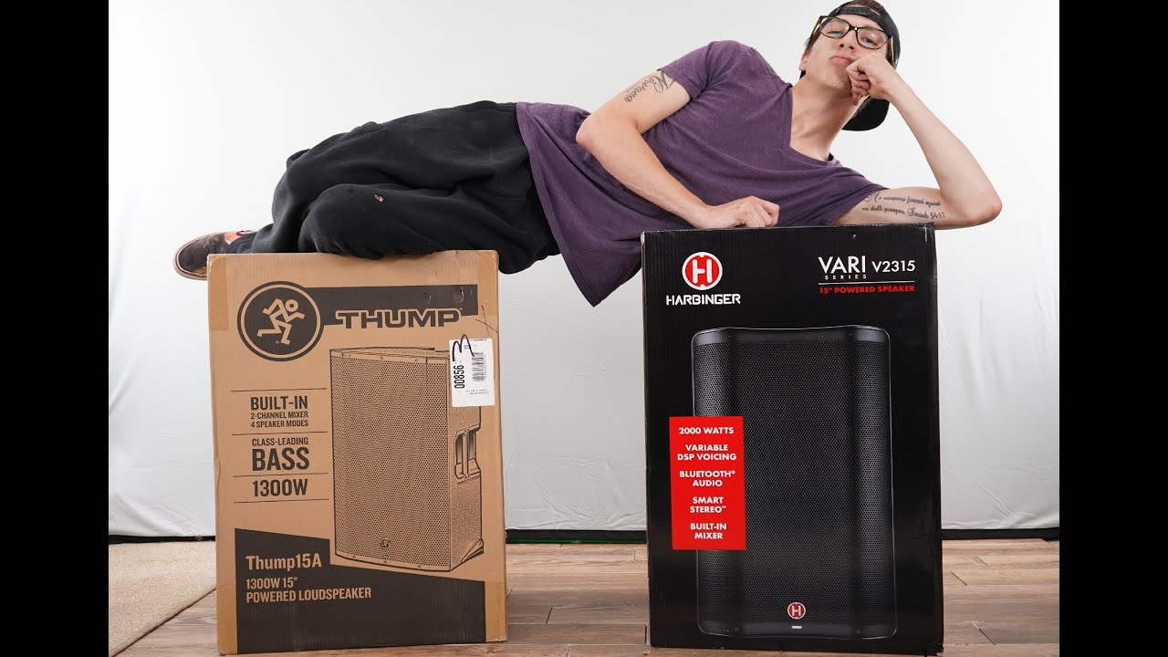 Harbinger V2315 VS Mackie Thump 15A Unboxing! + Review! + Teardown!