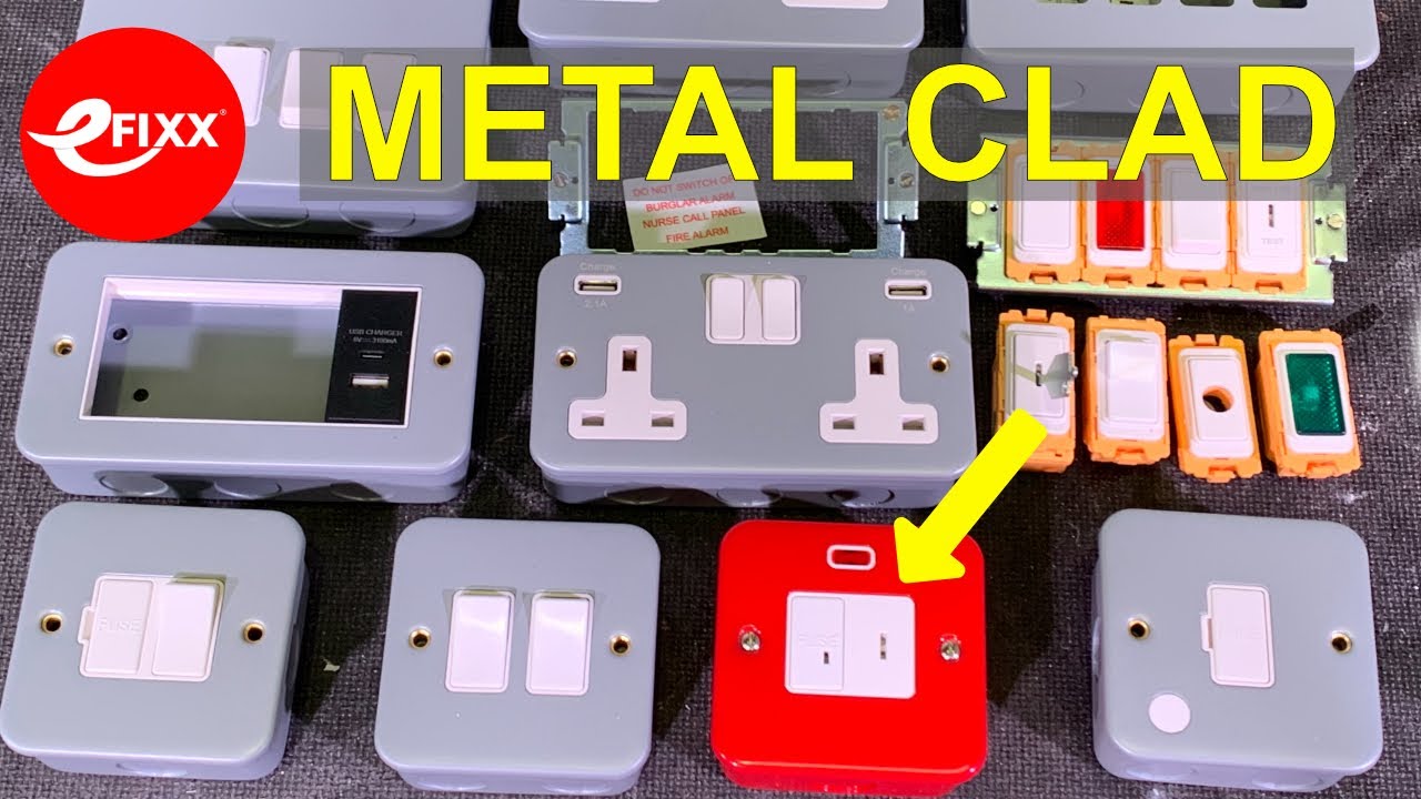 METAL CLAD - Sockets, switches and grid switches by Hamilton Litestat.