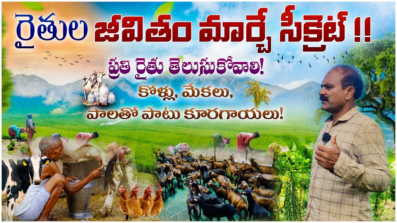 సమగ్ర వ్యవసాయం తో రైతు ఆదాయం రెట్టింపు 💹 | Integrated Farming Methods in Telugu | AP Farmers Schemes