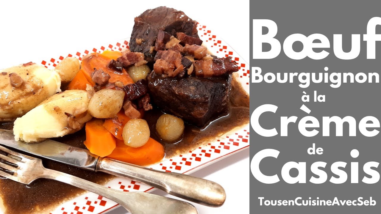 BOEUF BOURGUIGNON à la CRÈME de CASSIS (Tous en cuisine avec Seb)