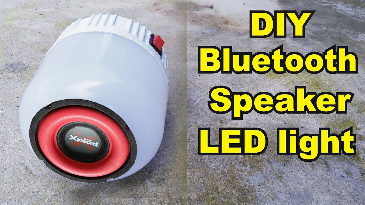 how to make bluetooth speaker with led light | DIY music bulb