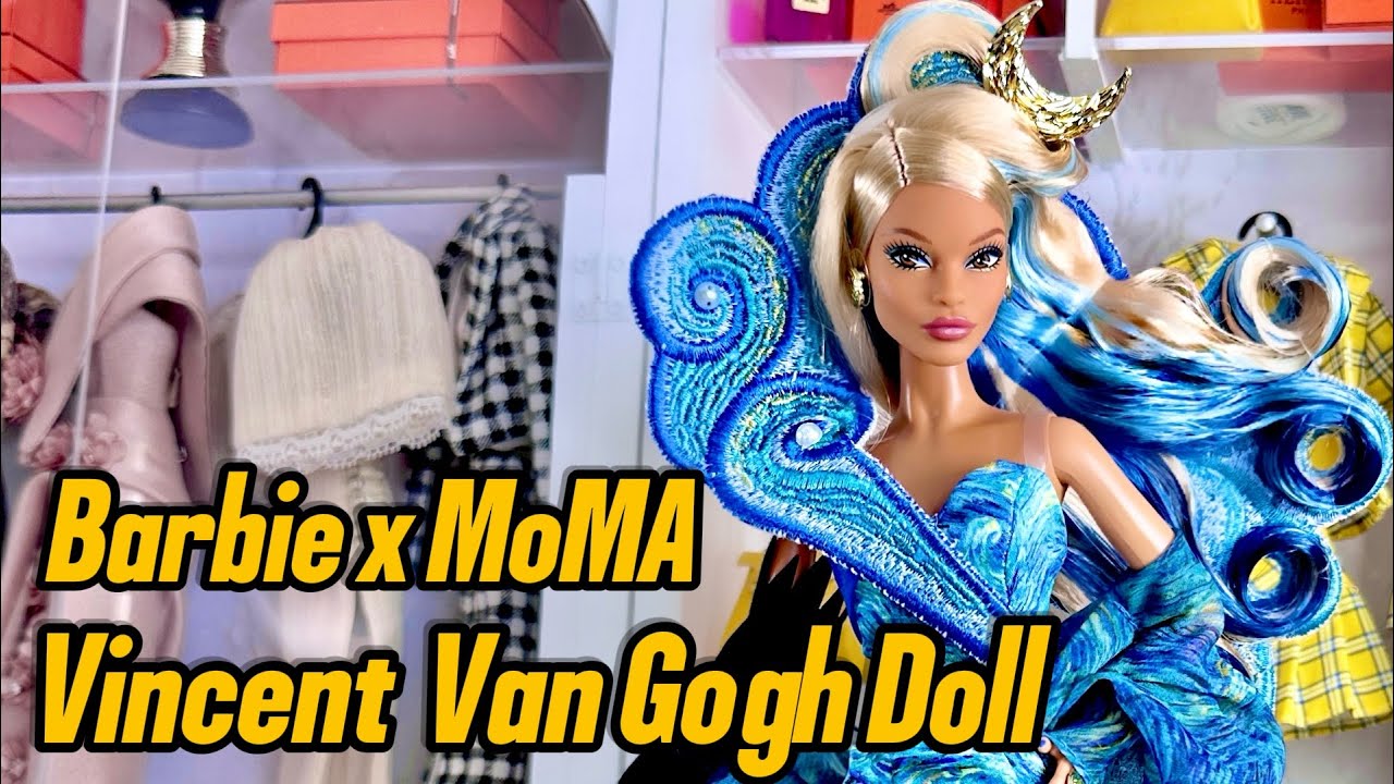 Распаковываем куклу Barbie x MoMA Van Gogh ✨ Шедевр «Звездная ночь»!