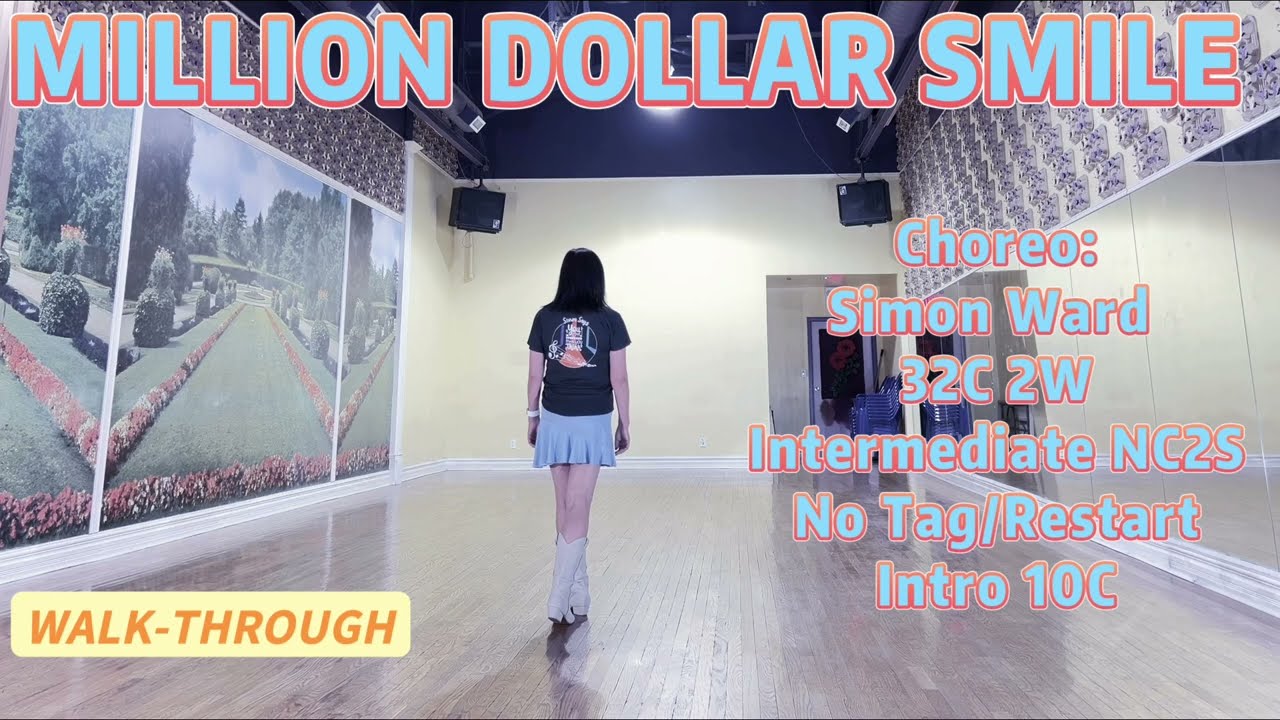 MILLION DOLLAR SMILE Line Dance (WALK-THROUGH) | Intermediate | Simon Ward