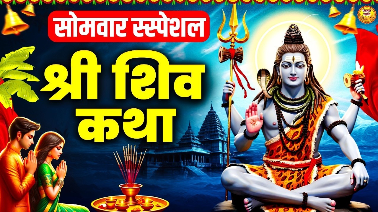 Shree Shiv Katha - सोमवार के दिन शिव शंकर की कथा सुनने से महादेव पार्वती का आशीर्वाद प्राप्त होता है