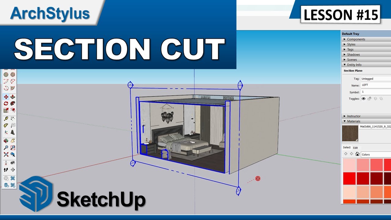 SketchUp SECTION Tutorial | How to CUT SECTION in SketchUp