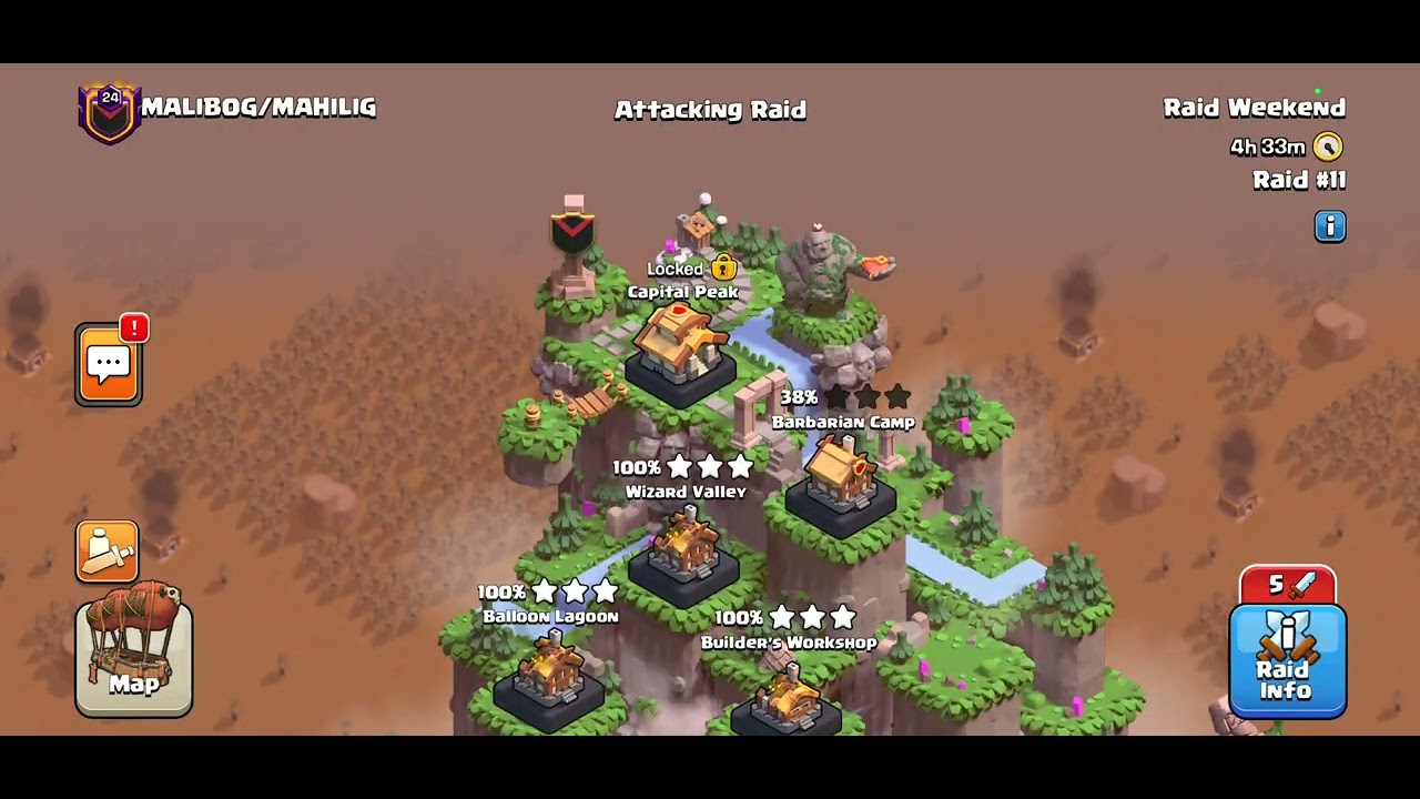 The Best Attack Strategy For Clan Capital 5! Easiest attack to take down bases in 2 Attacks!
