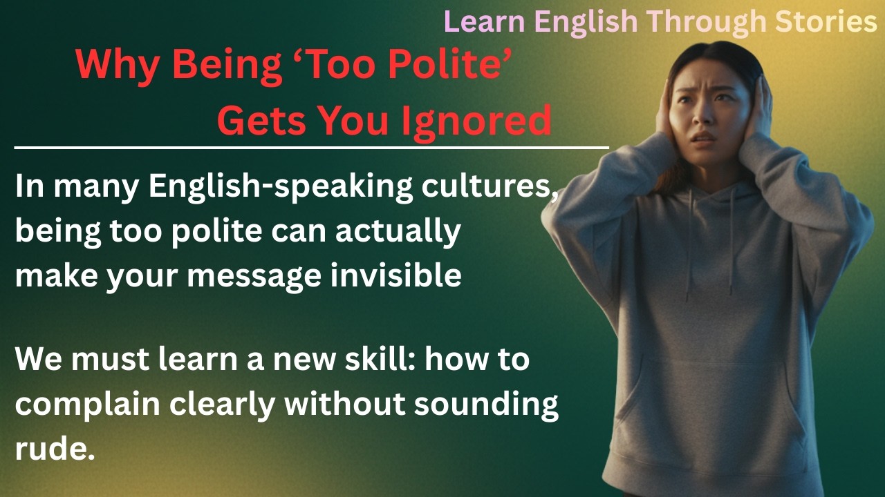 Your English Is Polite. So Why Isn't Anyone Listening? | Learn English Through Story Level 3