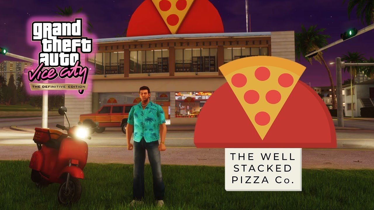 GTA Vice City (The Definitive Edition) - Миссия по доставке пиццы [10 уровней]