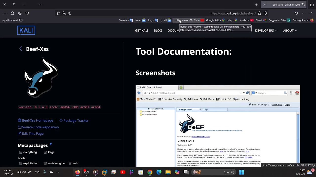صيد المتصفح واستغلاله Beef-xss ( جذب الزوار تلقائيًا الي رابط beef-xss )