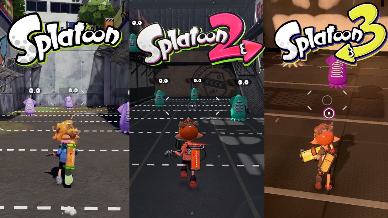 Splatoon 1, 2, and 3 All Subs and Specials Comparison