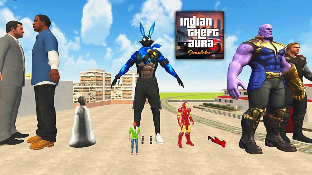 Train Ko Roka 😱 | Thanos, Iron Man Aur Giant Villains Ka Attack | Indian Theft Auto Simulator