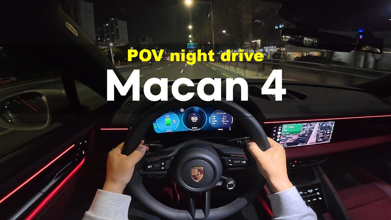 2025 Porsche Macan 4 POV night drive