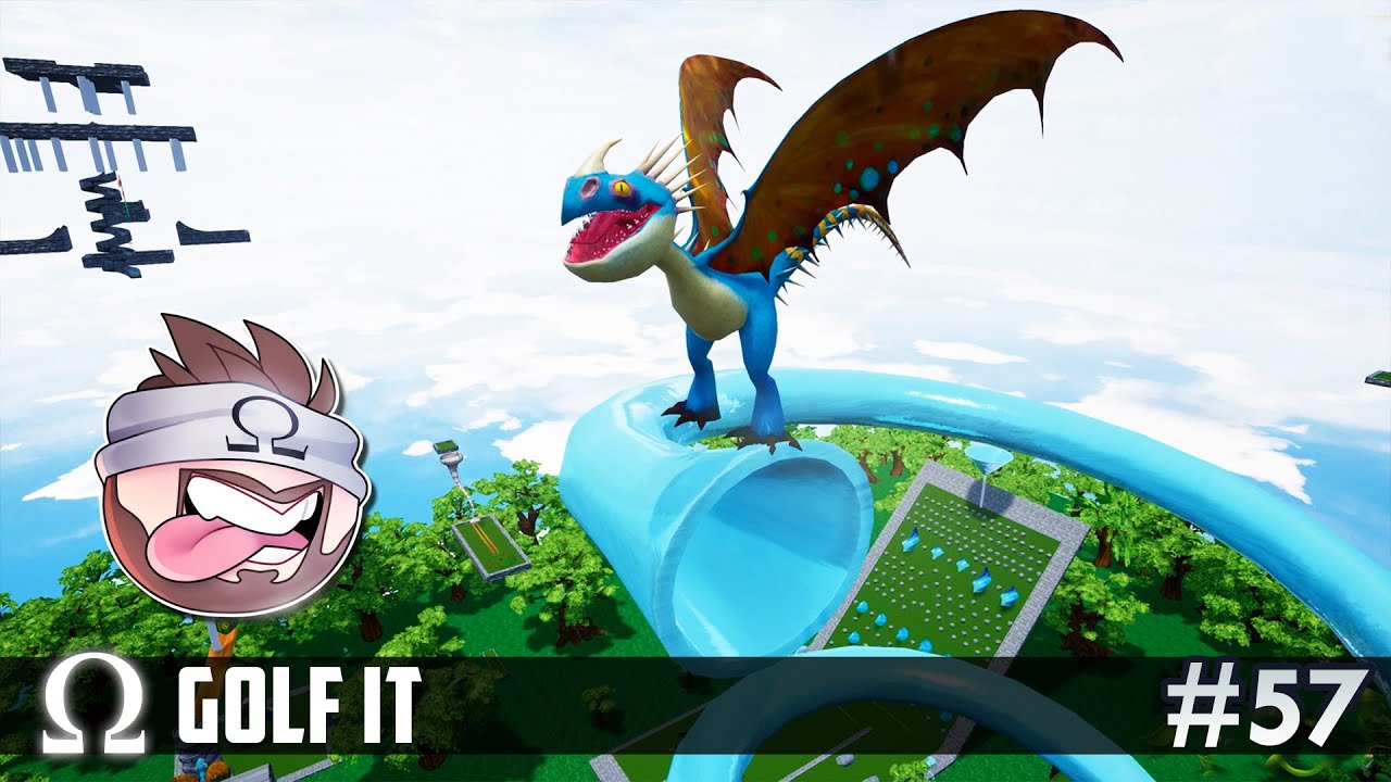 AWESOME NEW DRAGON MAP! (W/COOL NEW TRICKS!) | Golf It Funny Moments #57 W/ Jiggly, Fourzero, Momo