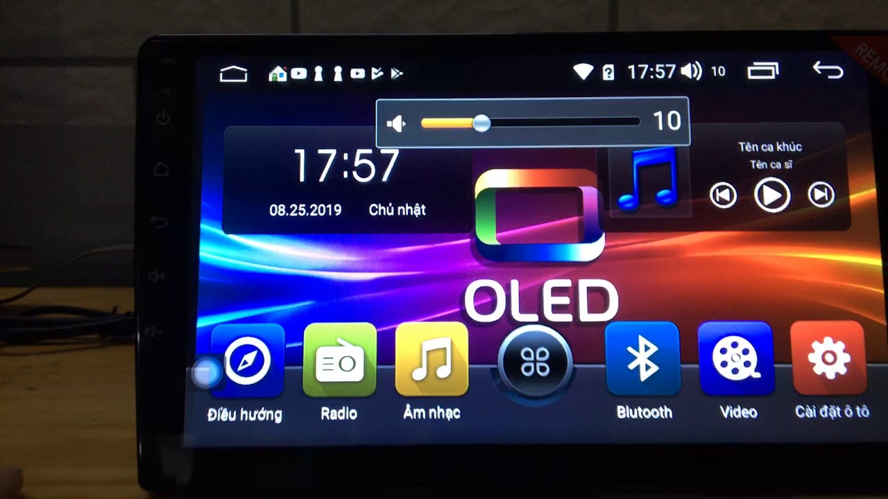 cài đặt trên màn hình oled pro