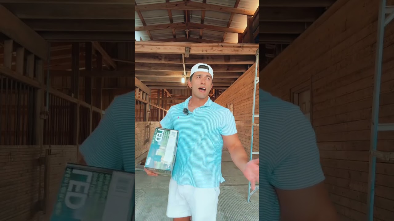 Lights going in the barn