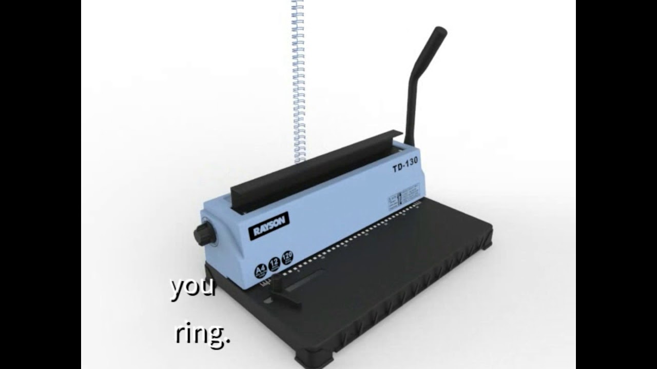 RAYSON TD 132 Wire Binding Machine 3:1 Pitch Binder for Punching or Binding