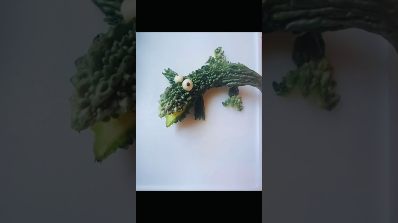 Make a simple Bitter Gourd Animal / Easy food craft 