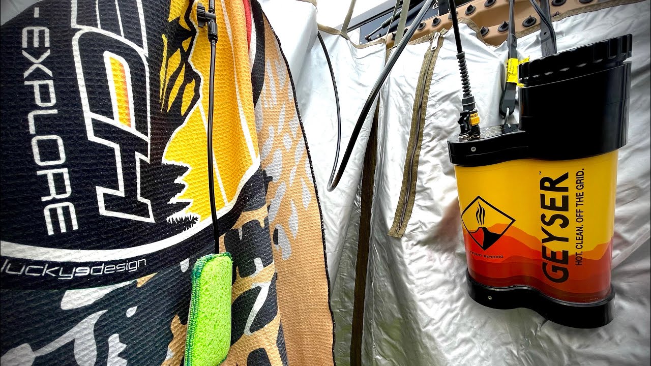BEST CAMPING SHOWER ? GEYSER SYSTEMS Portable HOT shower. My unbiased review !