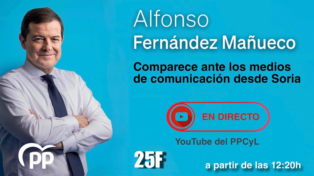 Alfonso Fernández Mañueco comparece ante los medios de comunicación desde Soria