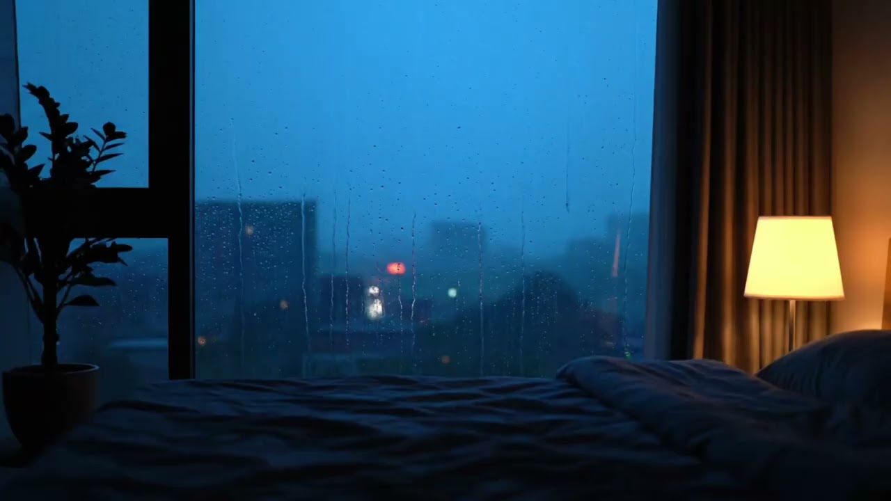 Heavy Rain Sounds on Window 🌧️ Deep Sleep & Insomnia Relief (No Music)