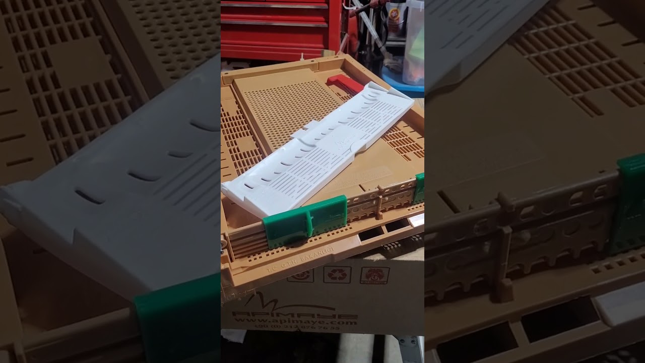 APIMAYE SCREENED BOTTOM BOARD FOR WOODEN BROOD BOXES WITH POLLEN TRAP