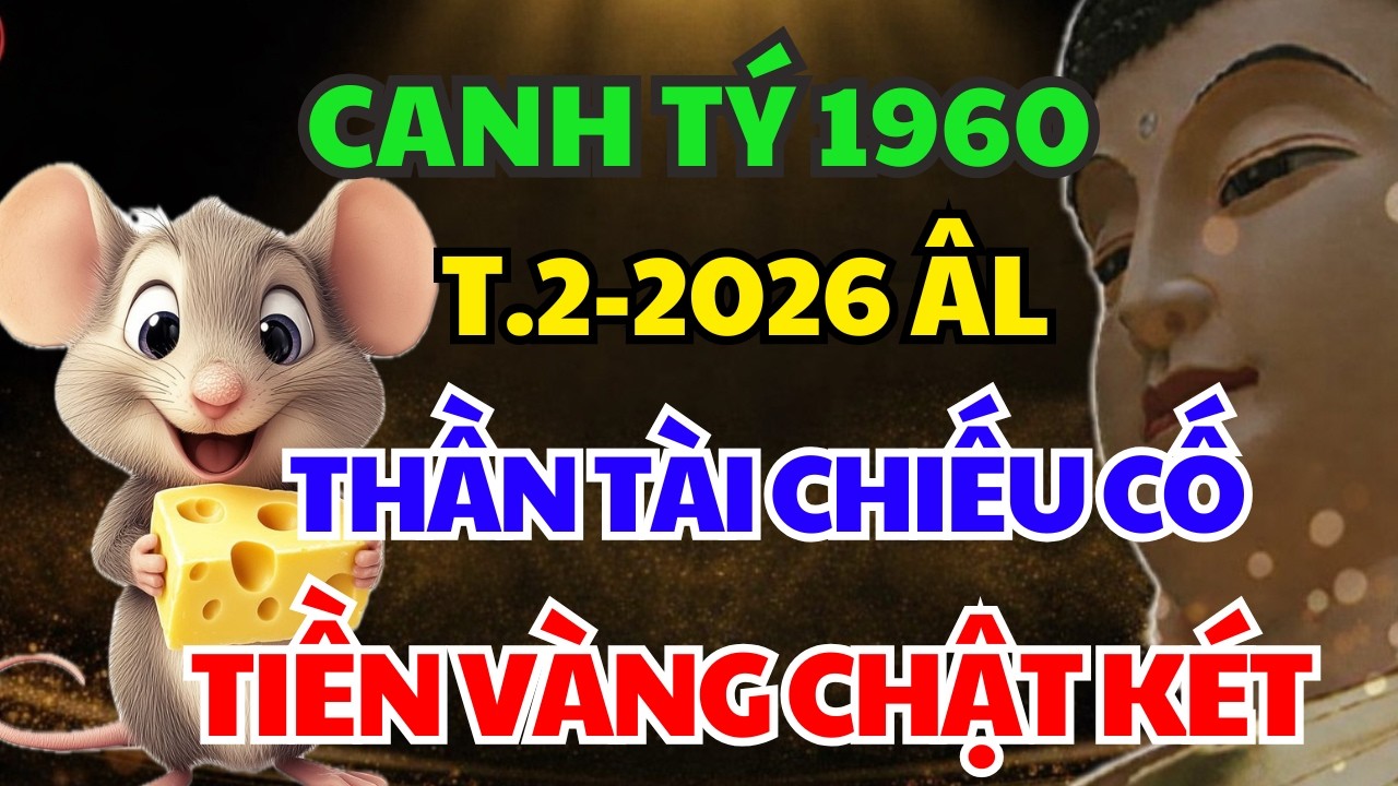 BẬT MÍ Tử Vi Tuổi CANH TÝ 1960 Tháng 2 Âm, THẦN TÀI CHIẾU CỐ, Mệnh Đỏ Hơn Son, Tiền Vàng Chật Két