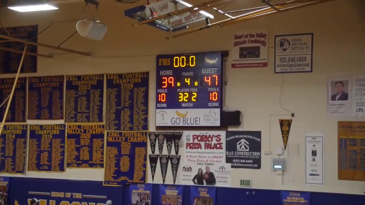 Amador Valley High School Boys Varsity Basketball vs. Foothill (Live from FHS)