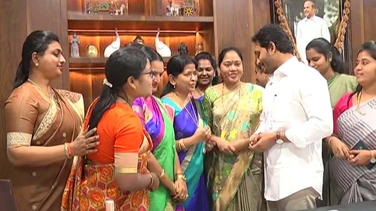Women MLA's ties Rakhi's to AP CM YS Jagan for bringing Disha Act for Women safety