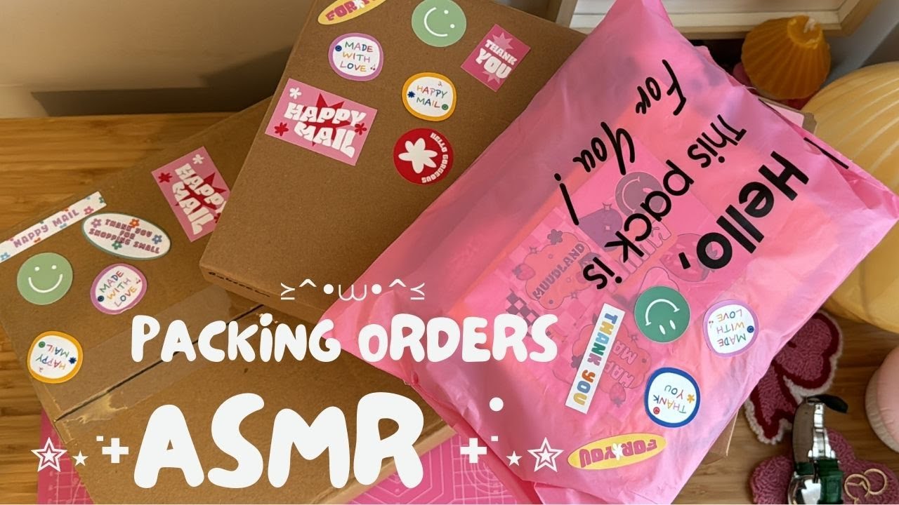 Let's Pack Orders ೀ⋆｡˚ASMR ˚ ೀ⋆｡ Real time,no talking,no music.Small business asmr order pack ✦ʚ♡ɞ✦