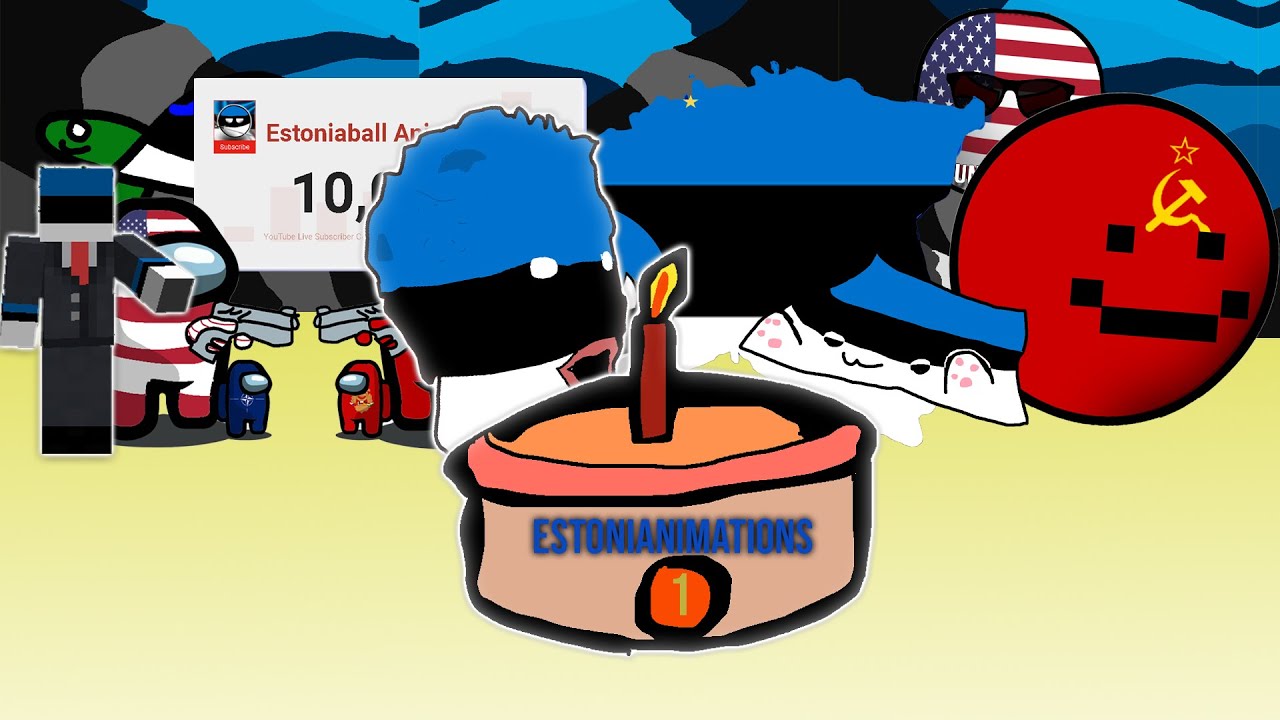 1 YEAR Of Estoniaball Animations - The History Of Estoniaball