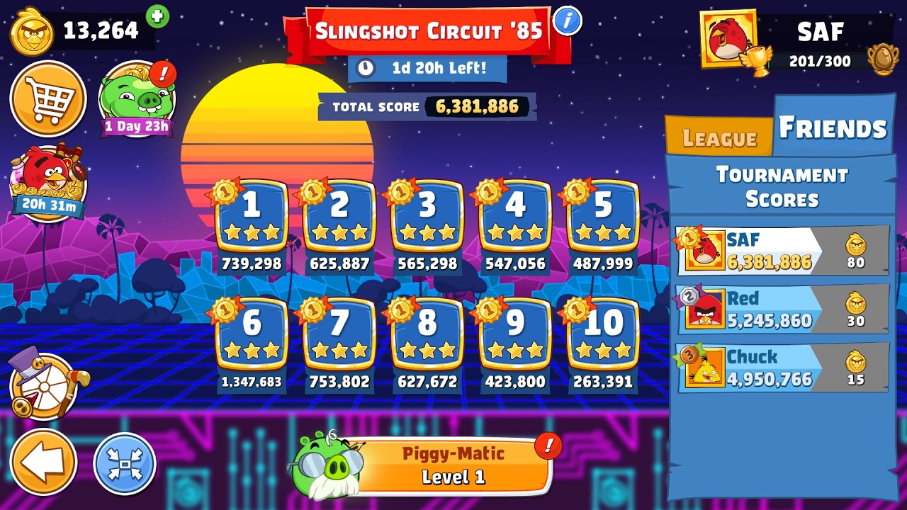 Angry Birds Friends. Slingshot Circuit '85 (03.08.2026). All  3 stars. Passage from Sergey Fetisov