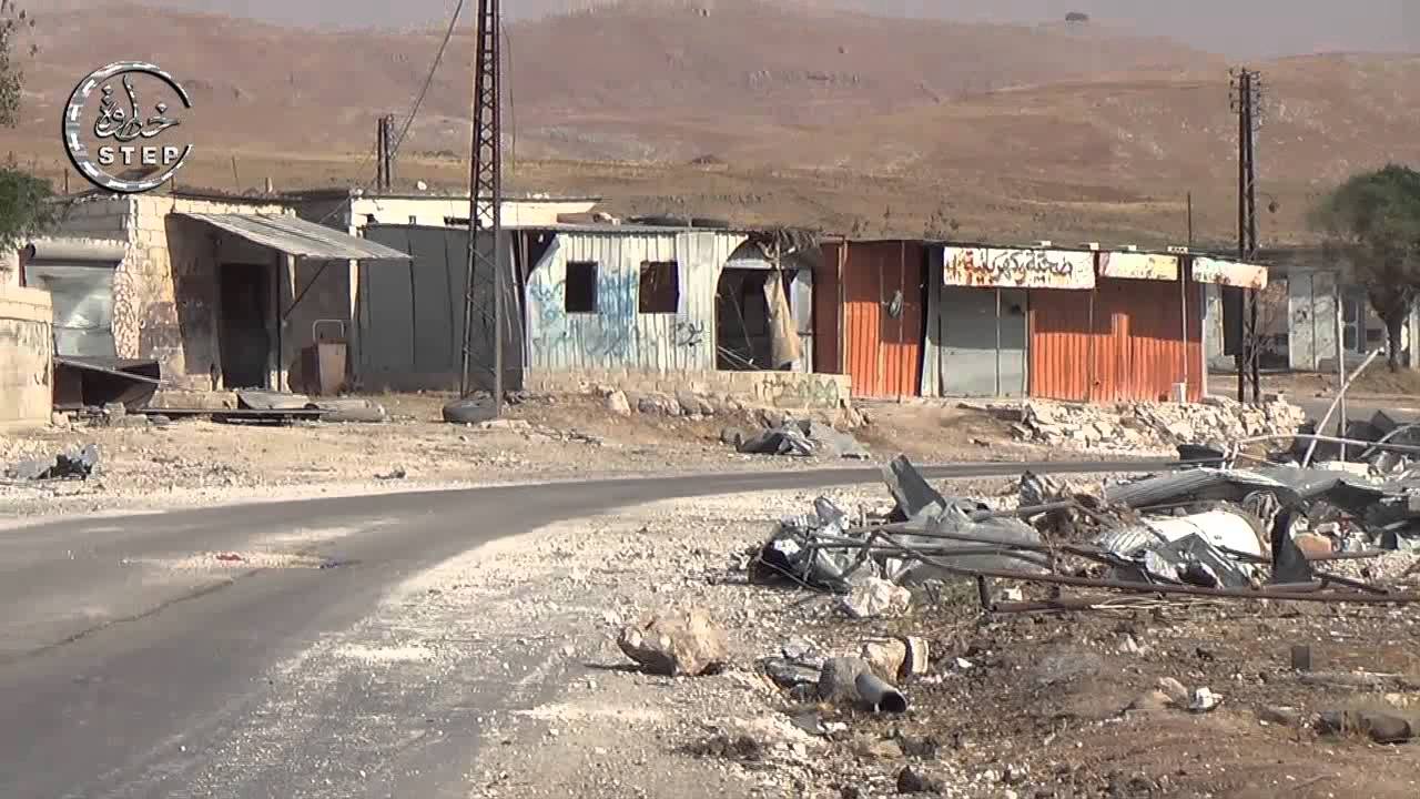 خطوة || اثار الدمار الناتج عن استهداف قرية العنكاوي بسهل الغاب 11 9 2015