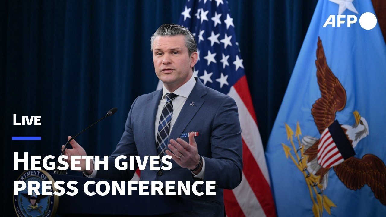 🔴 LIVE: US Pentagon chief Pete Hegseth holds a press conference amid war in the Middle East | AFP