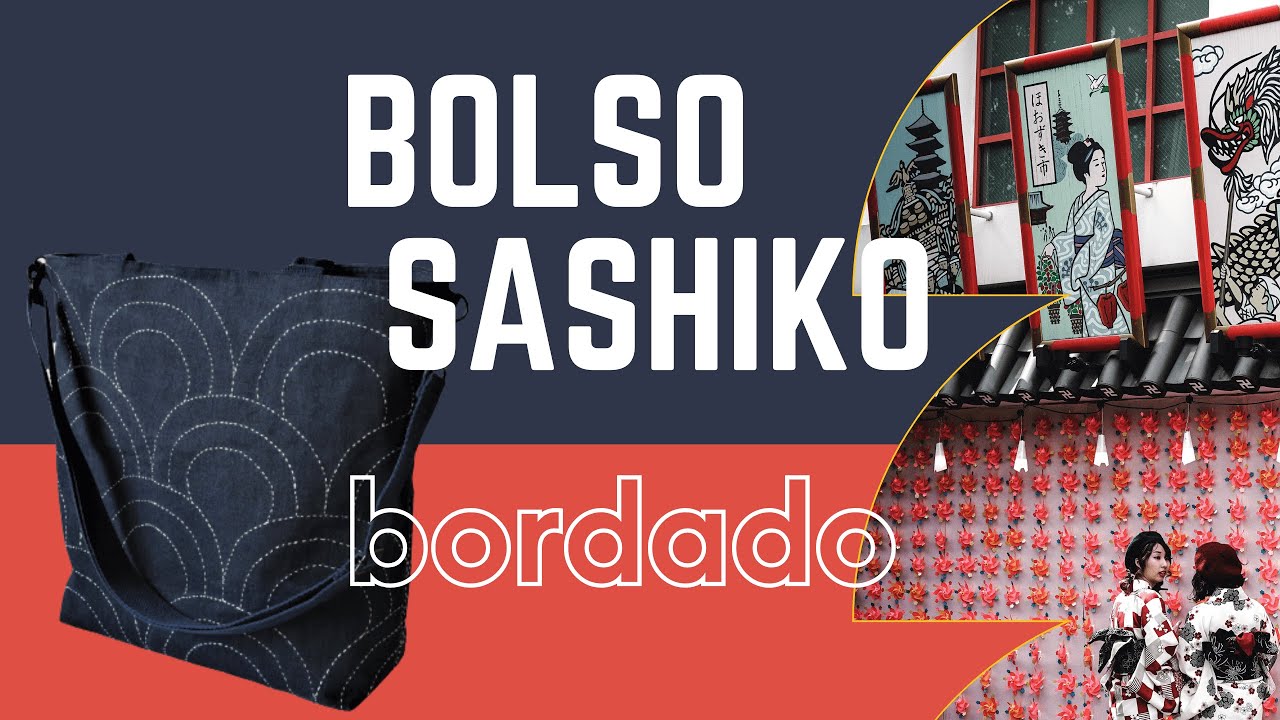 Cómo hacer un BOLSO BIG SIZE👜 con  bordado SASHIKO