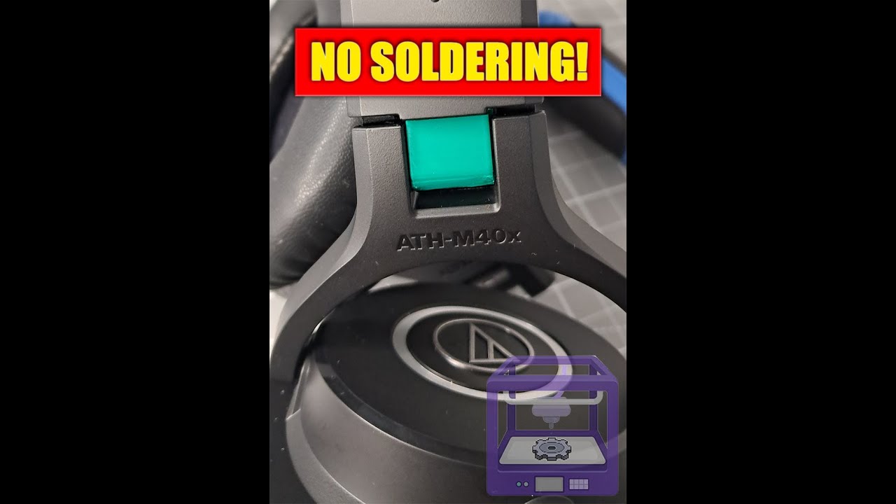 Audio Technica ATH-M40X - How to Take Apart and Replace Broken Hinge NO SOLDERING - Repair Guide